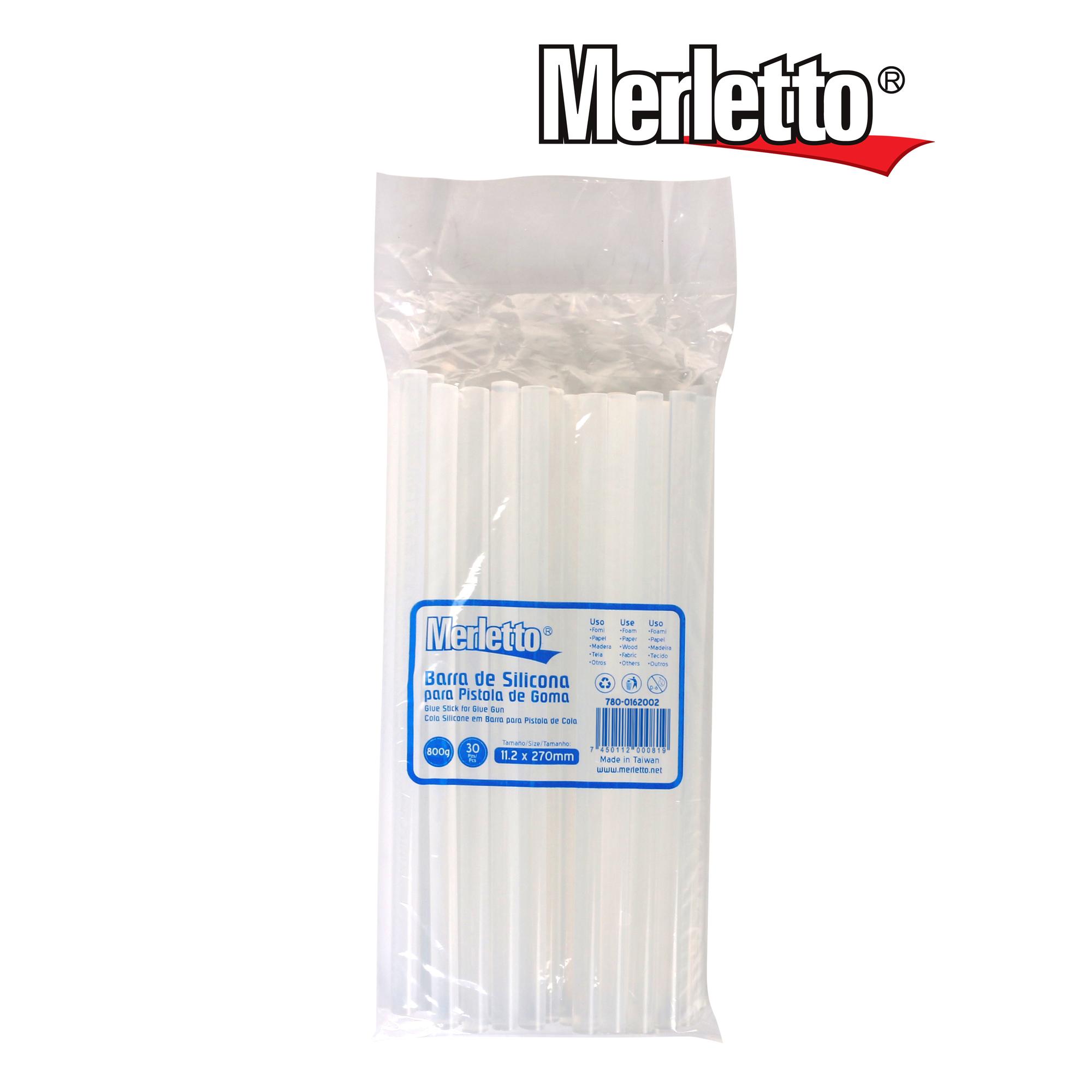 Barras de Silicona Merletto para Pistola de Goma 11.2 x 270 mm – Adhesión fuerte para manualidades y uso profesional