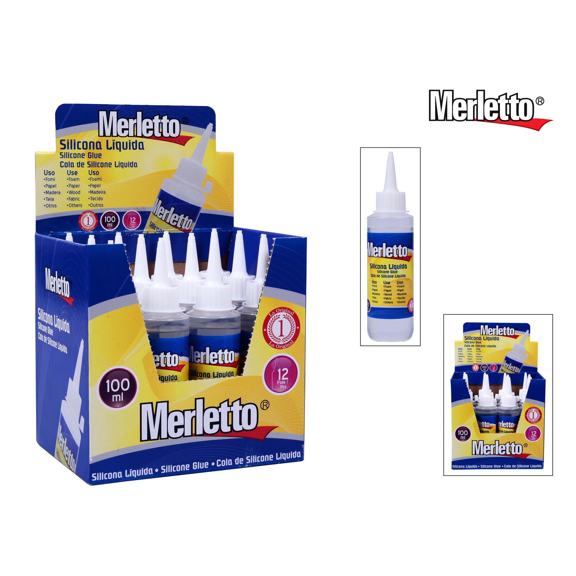 Silicona Líquida Merletto 100 ml – Pegamento Multiuso Transparente