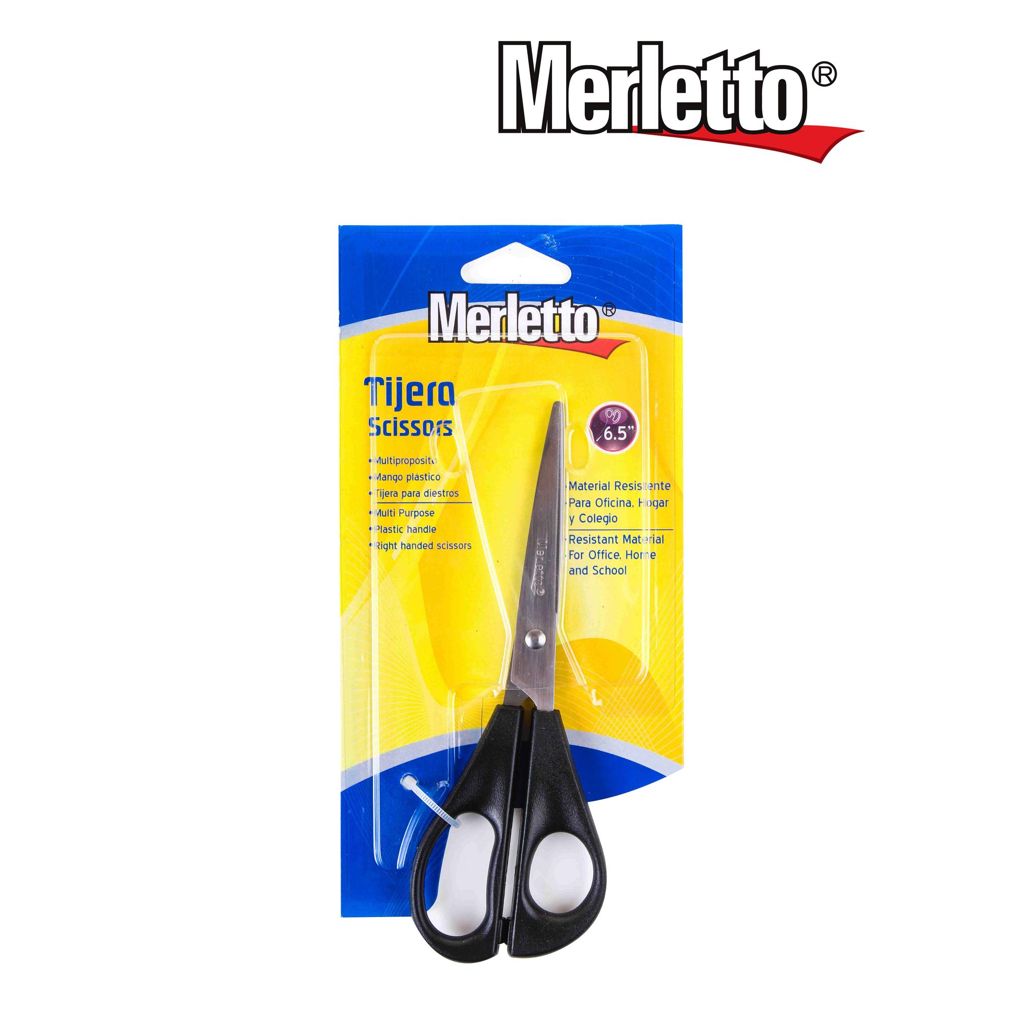 Tijera Merletto 6.5” – Uso Escolar y Oficina