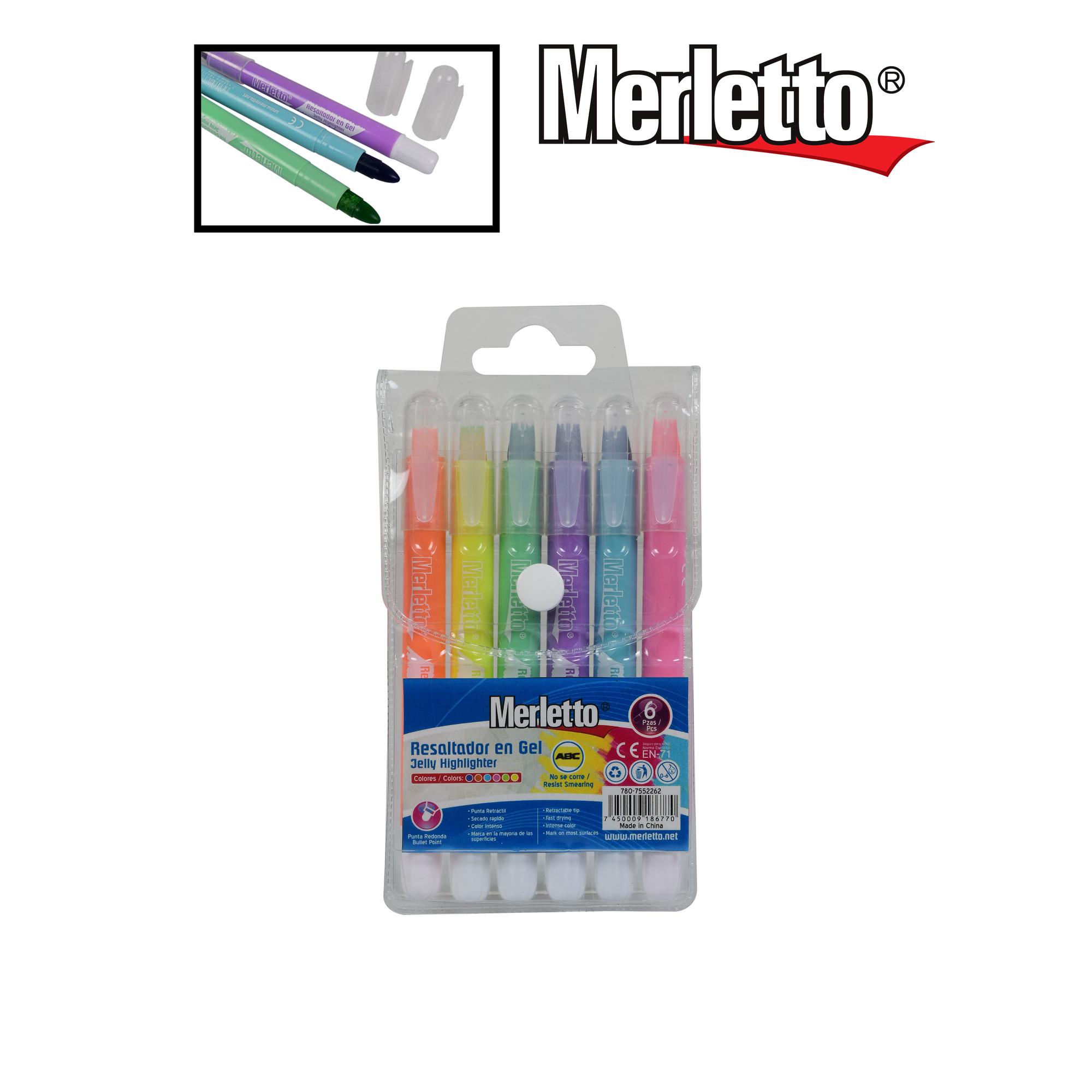 Resaltadores en Gel Merletto – Set de 6 Colores