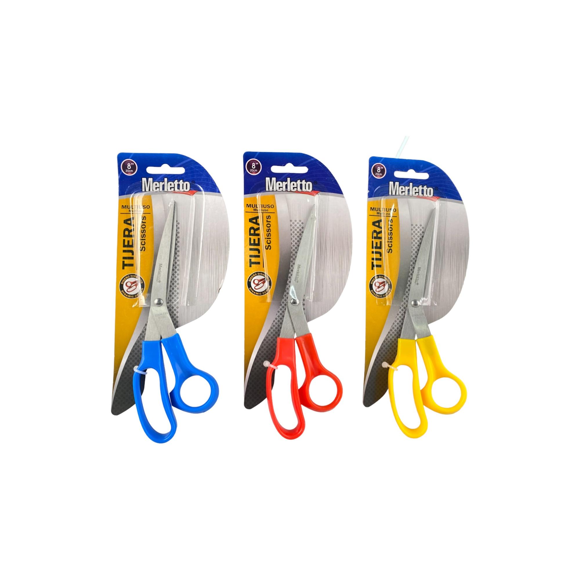 Tijera Merletto 8” Multiuso – Colores Surtidos