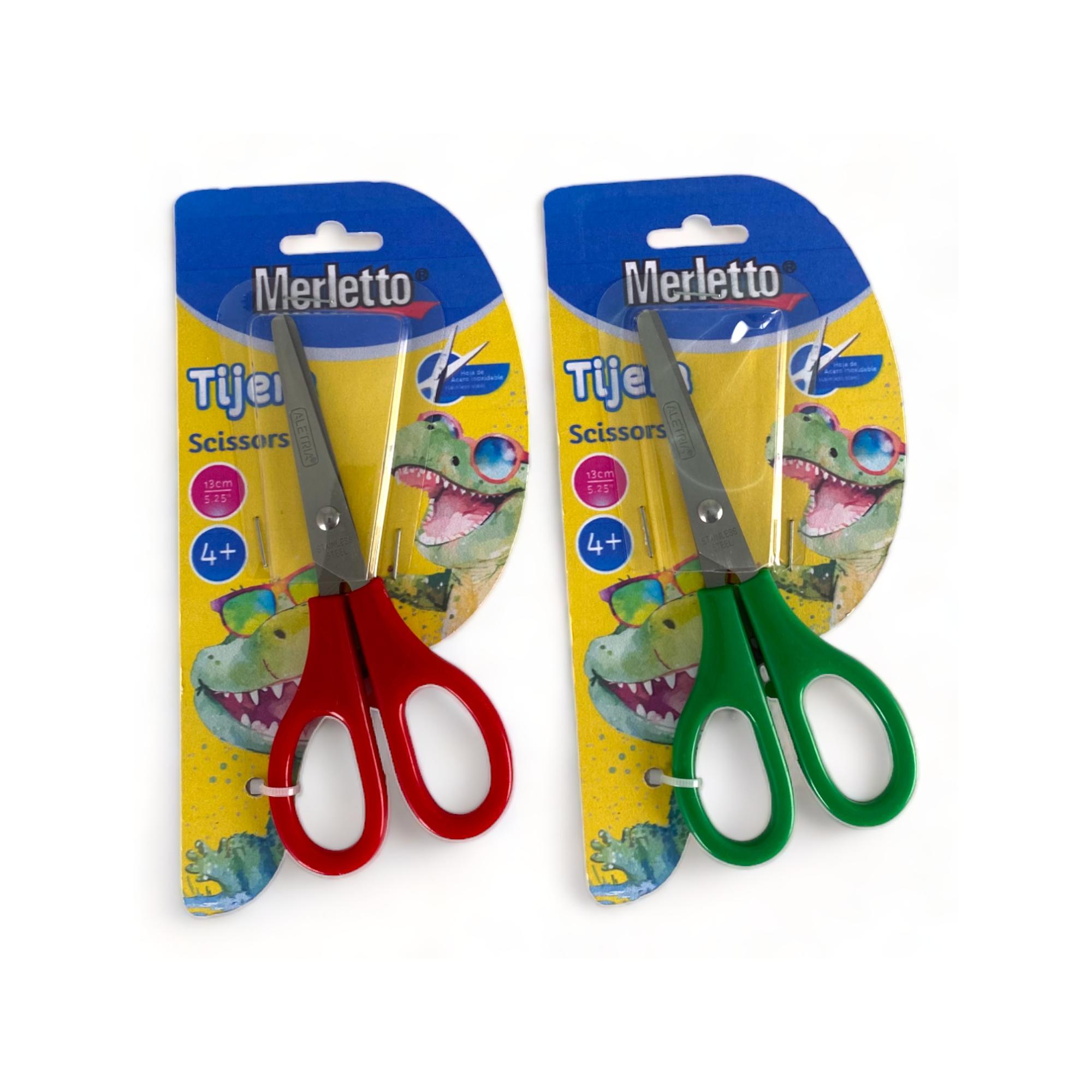 Tijera Merletto Escolar 5.25” – Colores Surtidos