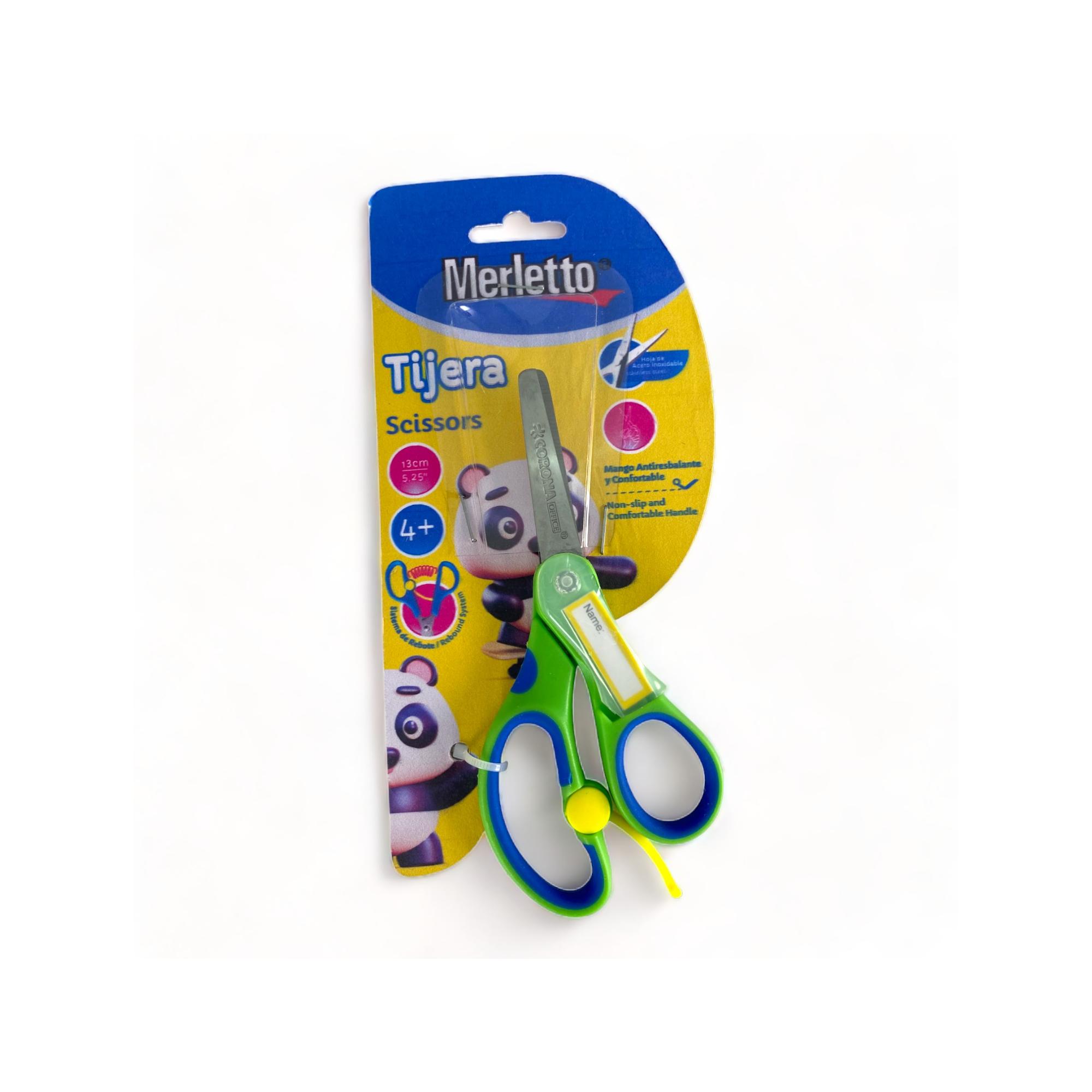 Tijera Merletto Infantil 5.25” Diseño Panda – Antideslizante