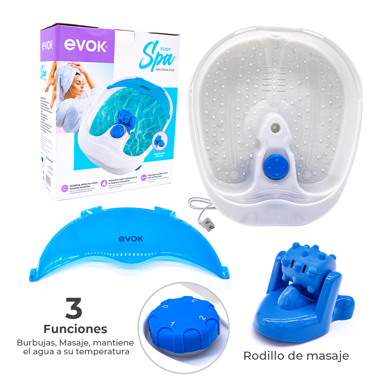 Foot Spa EVOK – Spa para Pies con Masaje y Burbujas