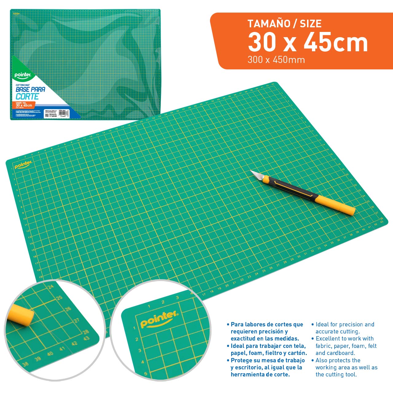 Base para Corte Pointer – 30 × 45 cm