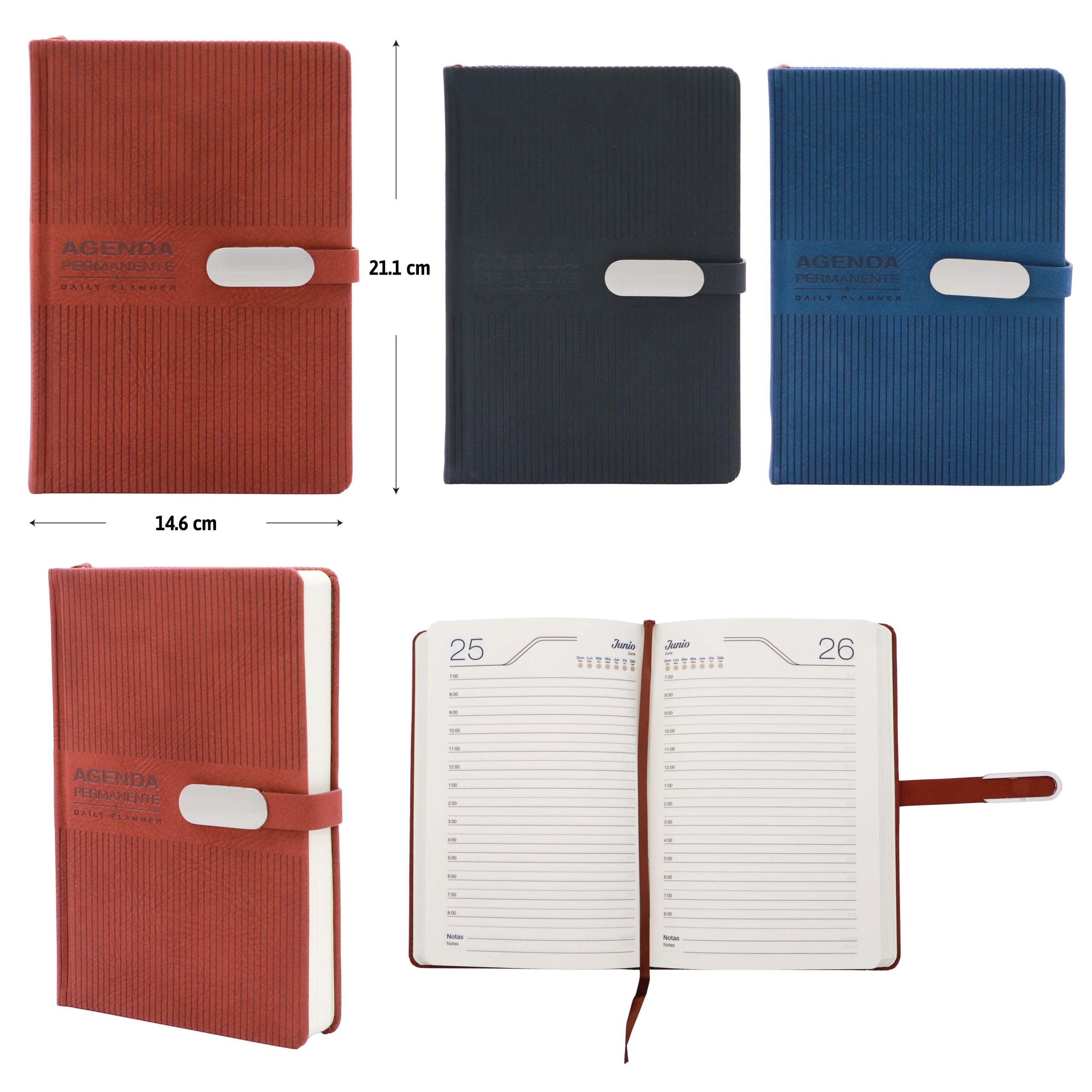 Agenda Permanente con Broche – Daily Planner