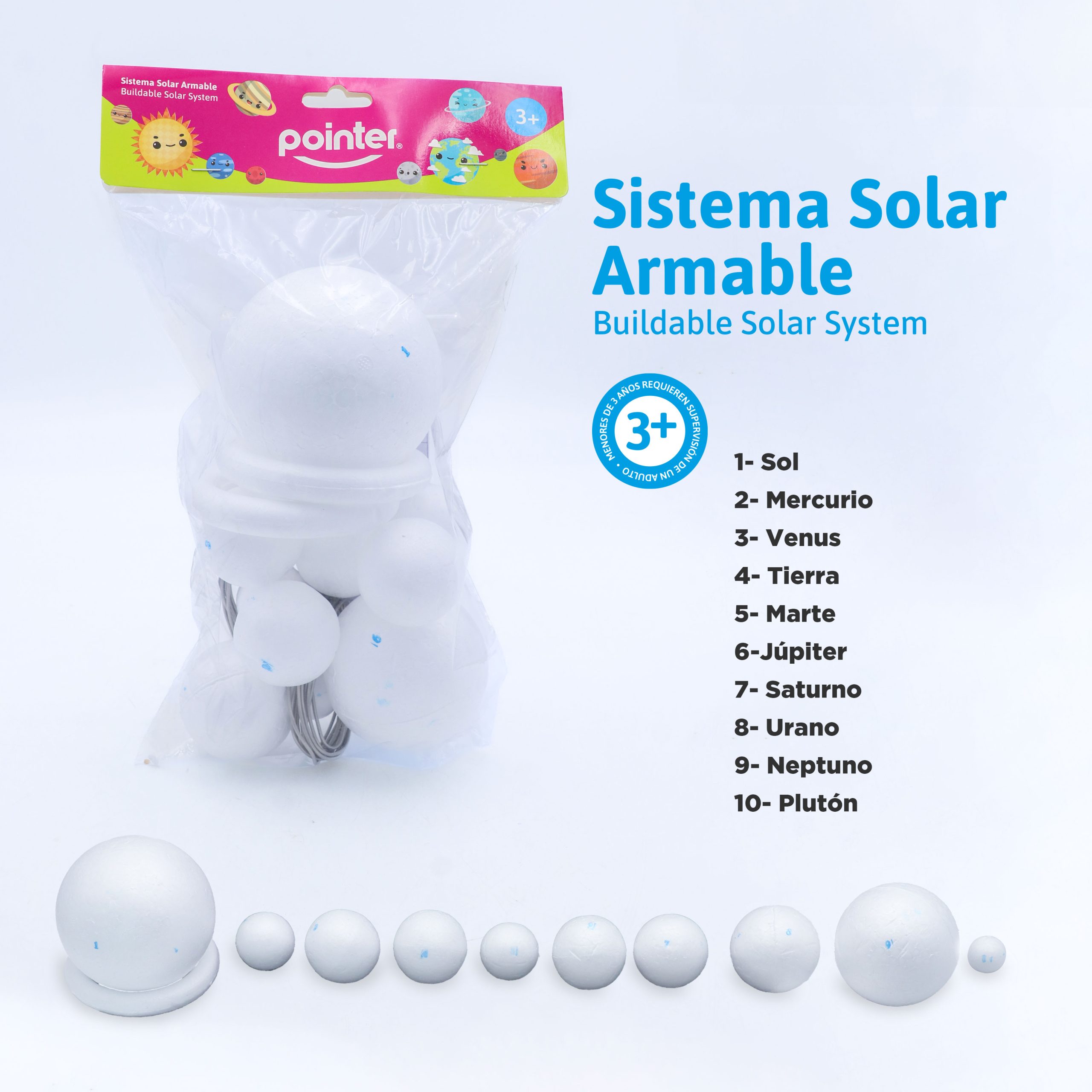 Sistema Solar Armable Educativo – Kit Didáctico Infantil (3+)