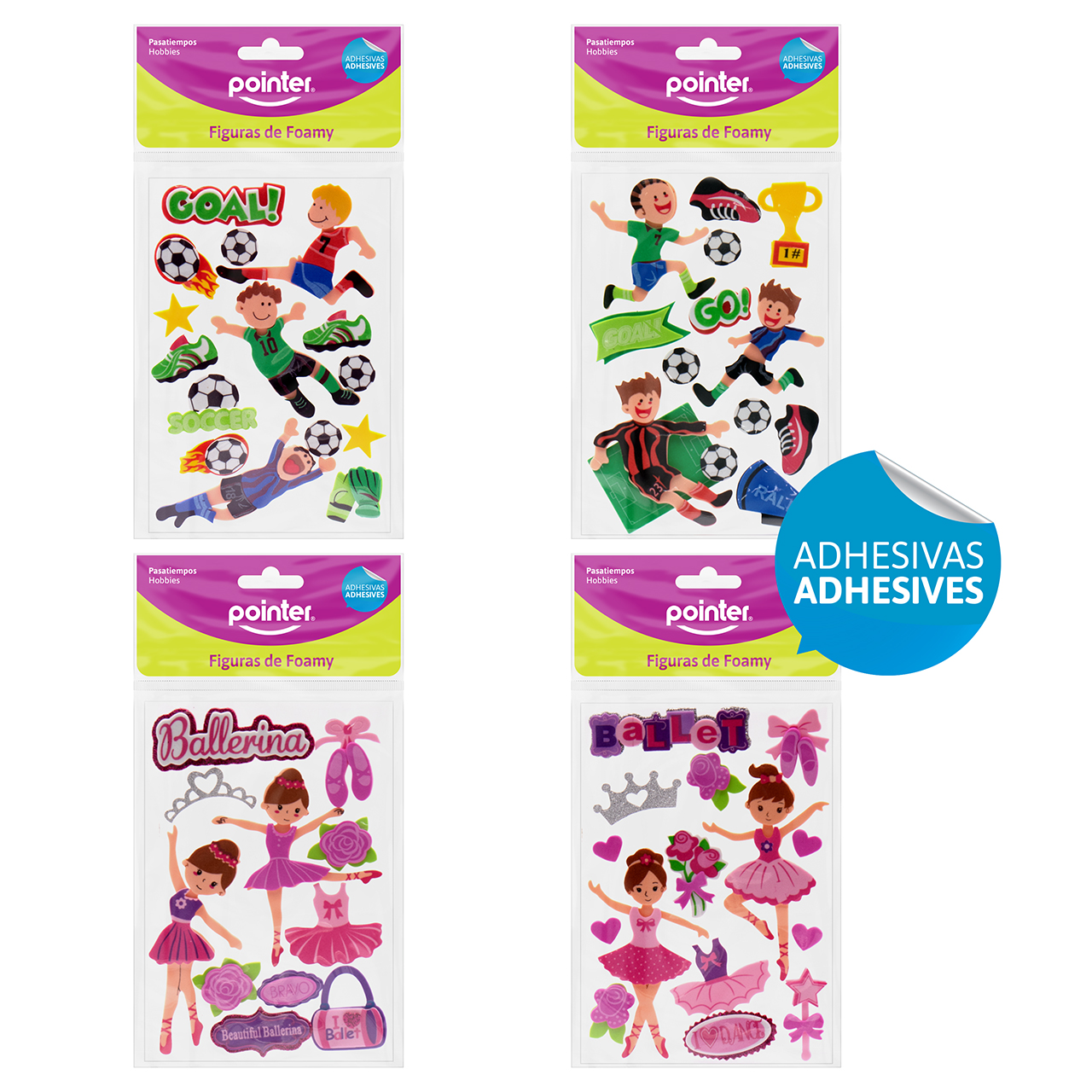 Figuras de Foamy Adhesivas – Deportes y Ballet (Surtidas)