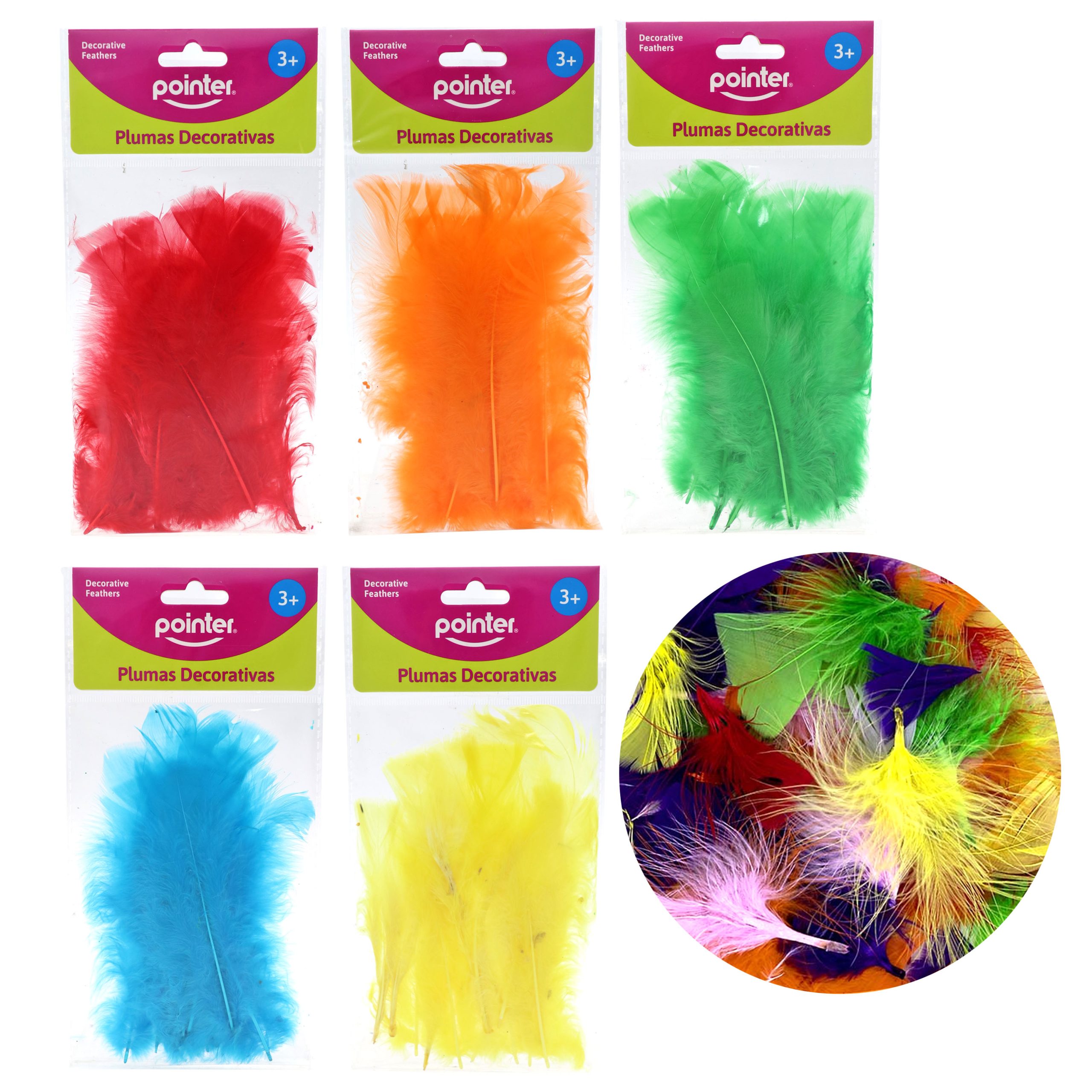 Plumas Decorativas de Colores – Manualidades y Proyectos Creativos (3+)