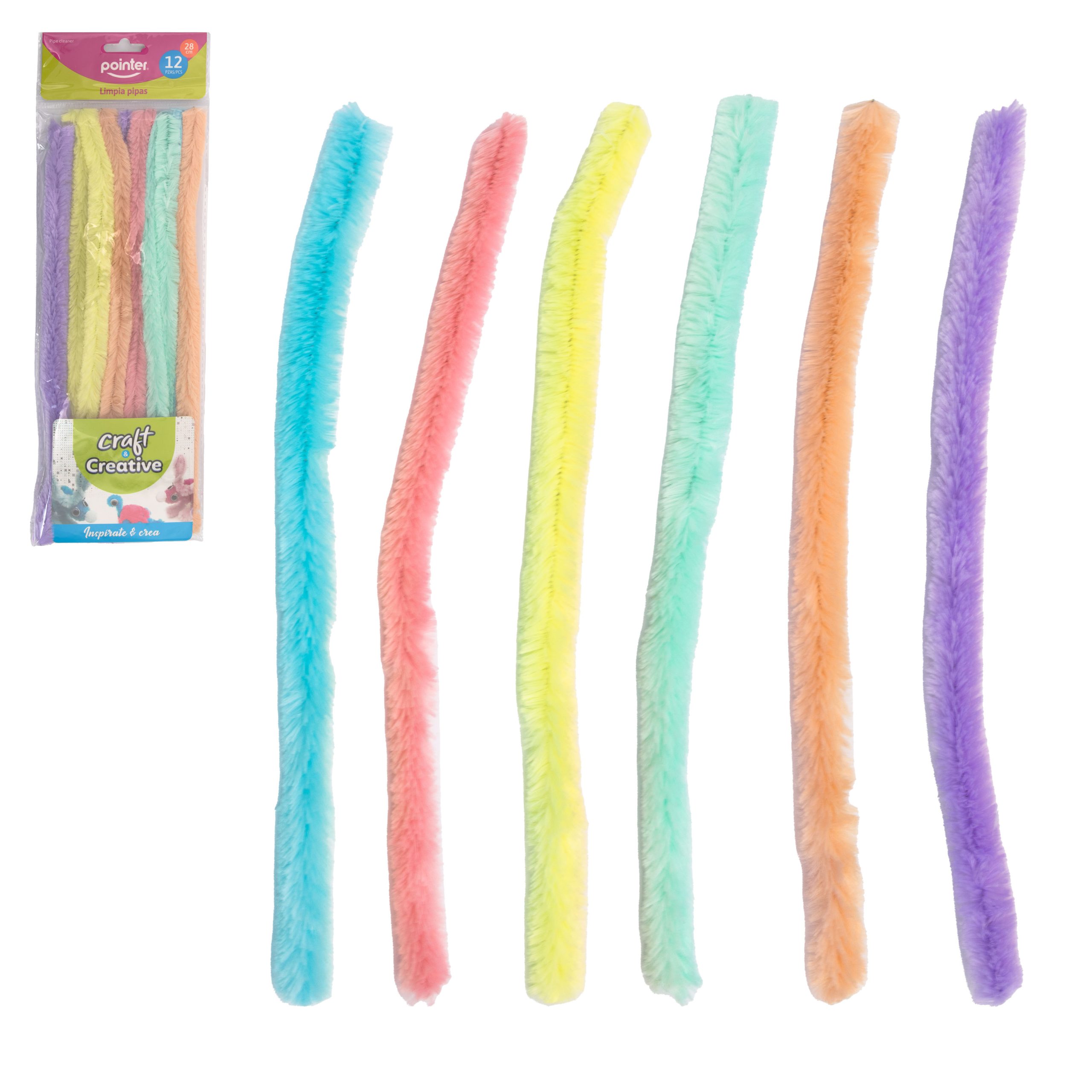 Limpiapipas Pointer Colores Pastel – 28 cm (Paquete de 12 Piezas)