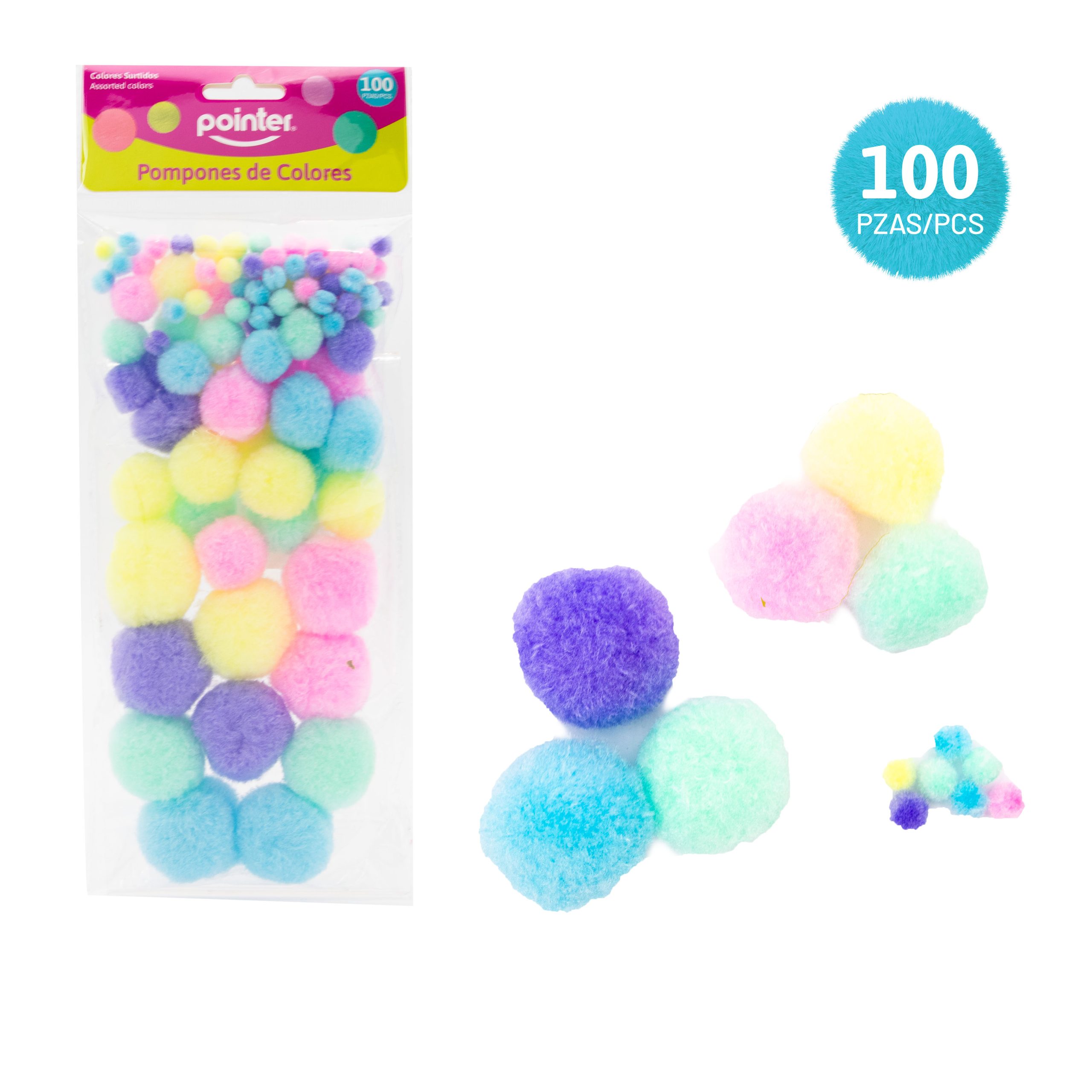 Pompones de Colores Pointer – Surtidos (100 Piezas)