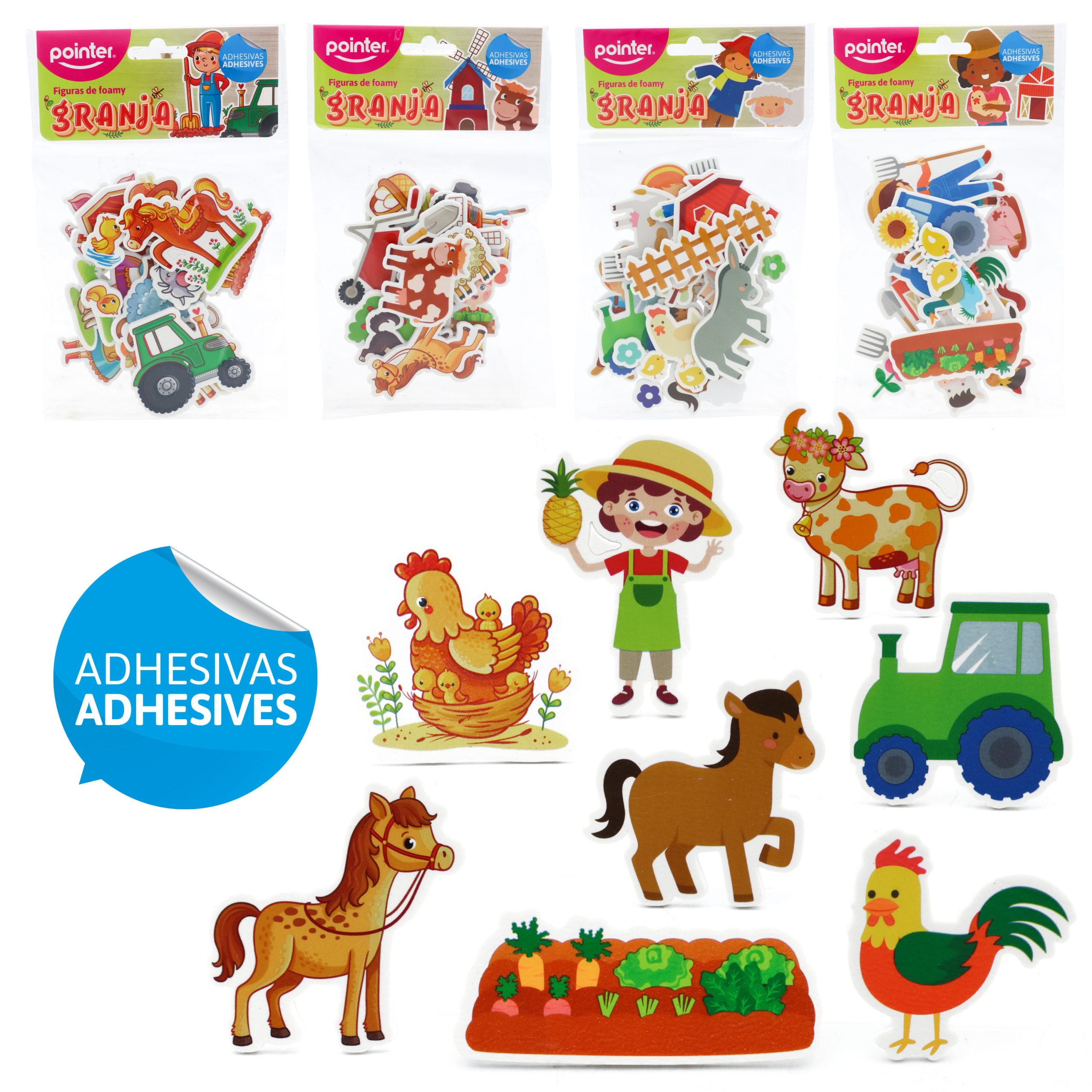 Figuras de Foamy Pointer – Granja (Adhesivas)