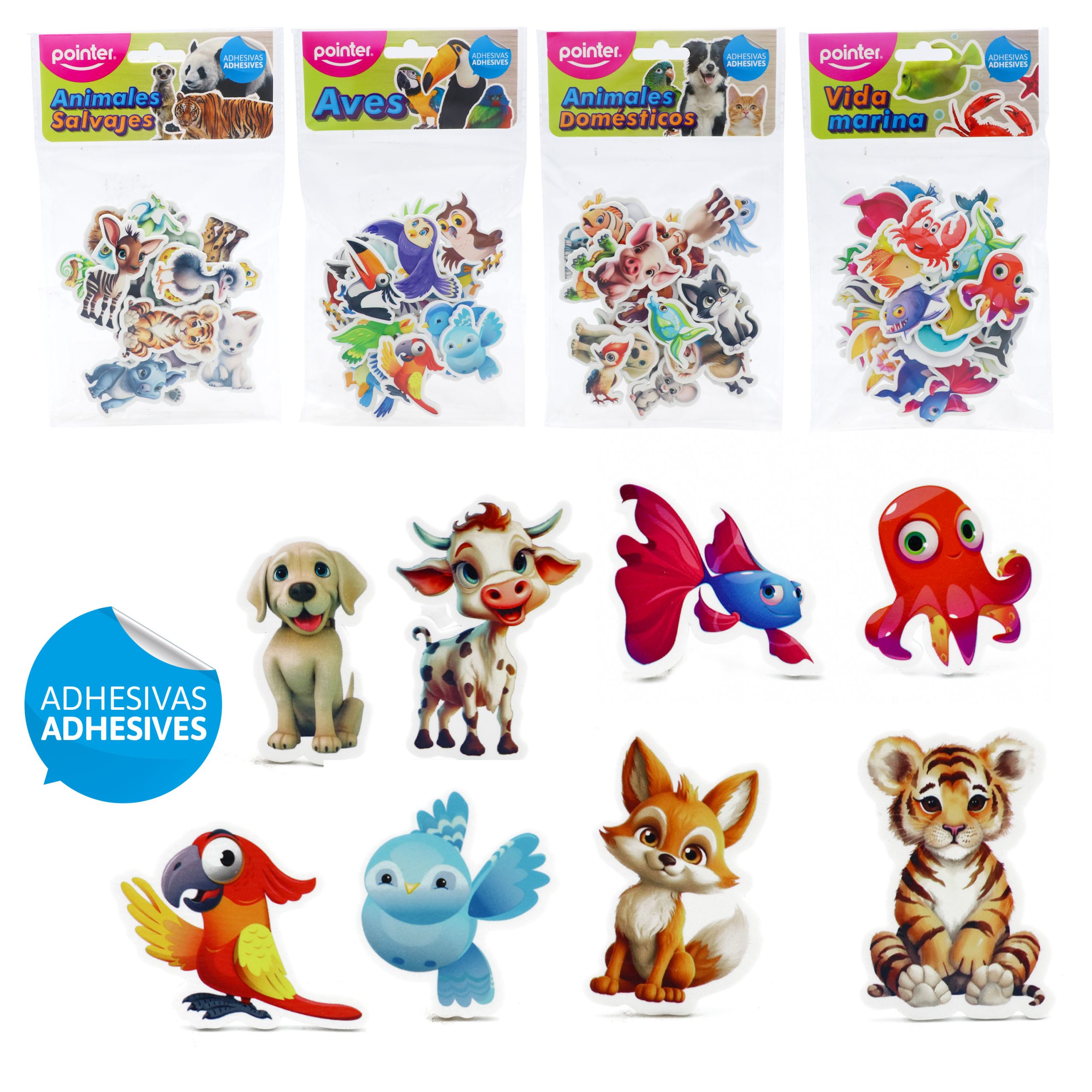 Figuras de Foamy Pointer – Animales (Adhesivas)