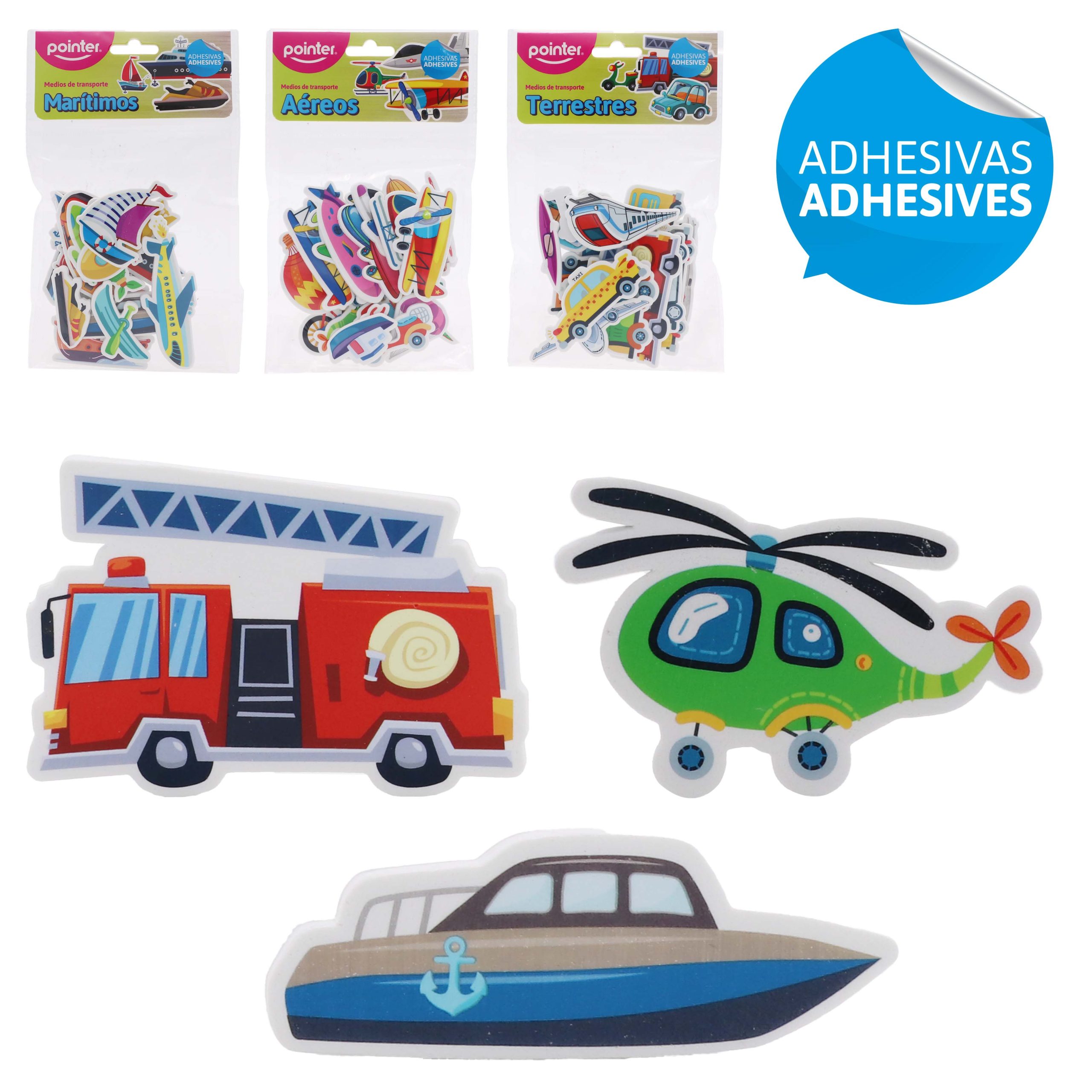 Figuras de Foamy Pointer – Medios de Transporte (Adhesivas)