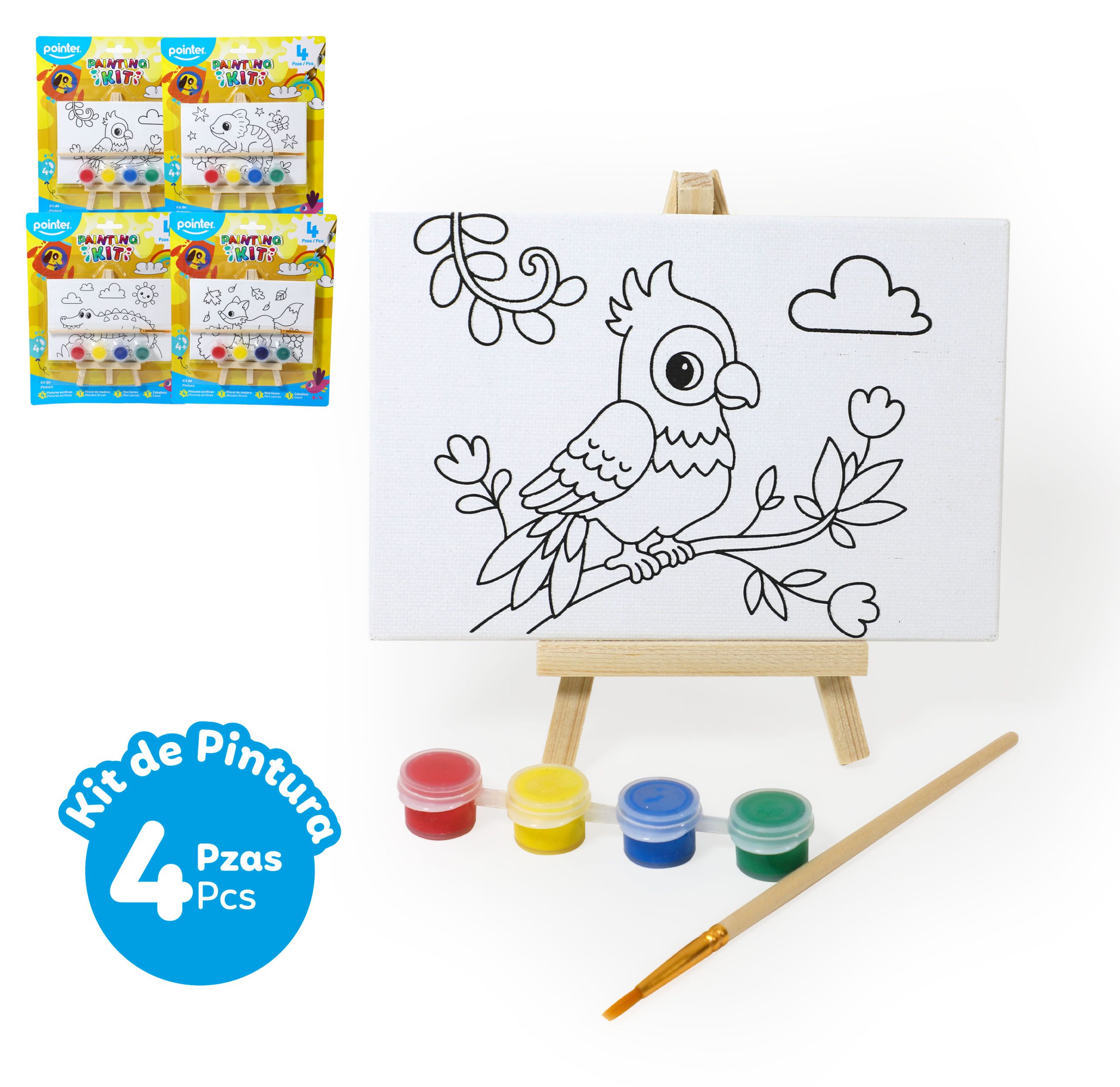 Kit de Pintura Infantil con Lienzo y Pinturas Pointer