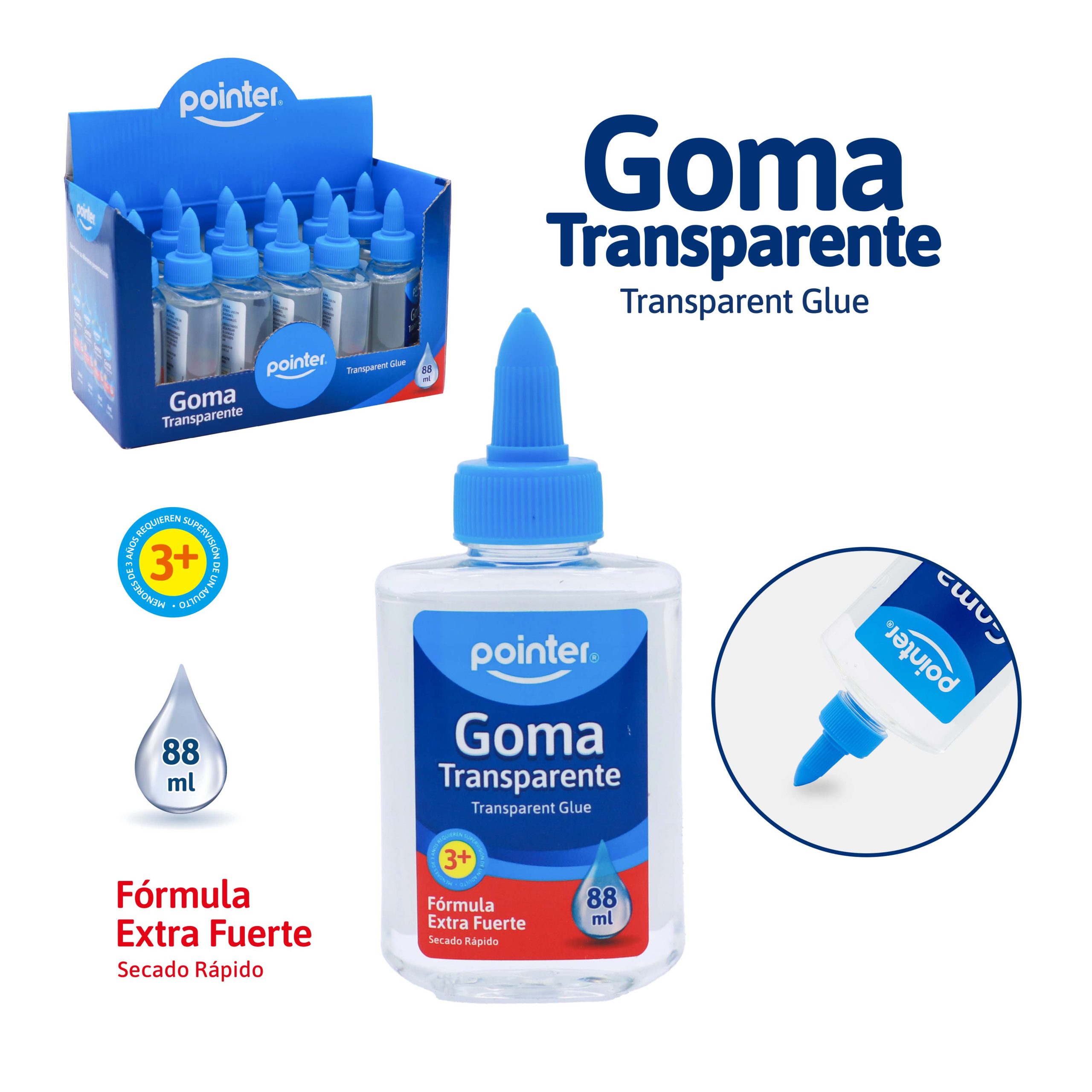 Goma Transparente 88 ml – Transparent Glue Pointer