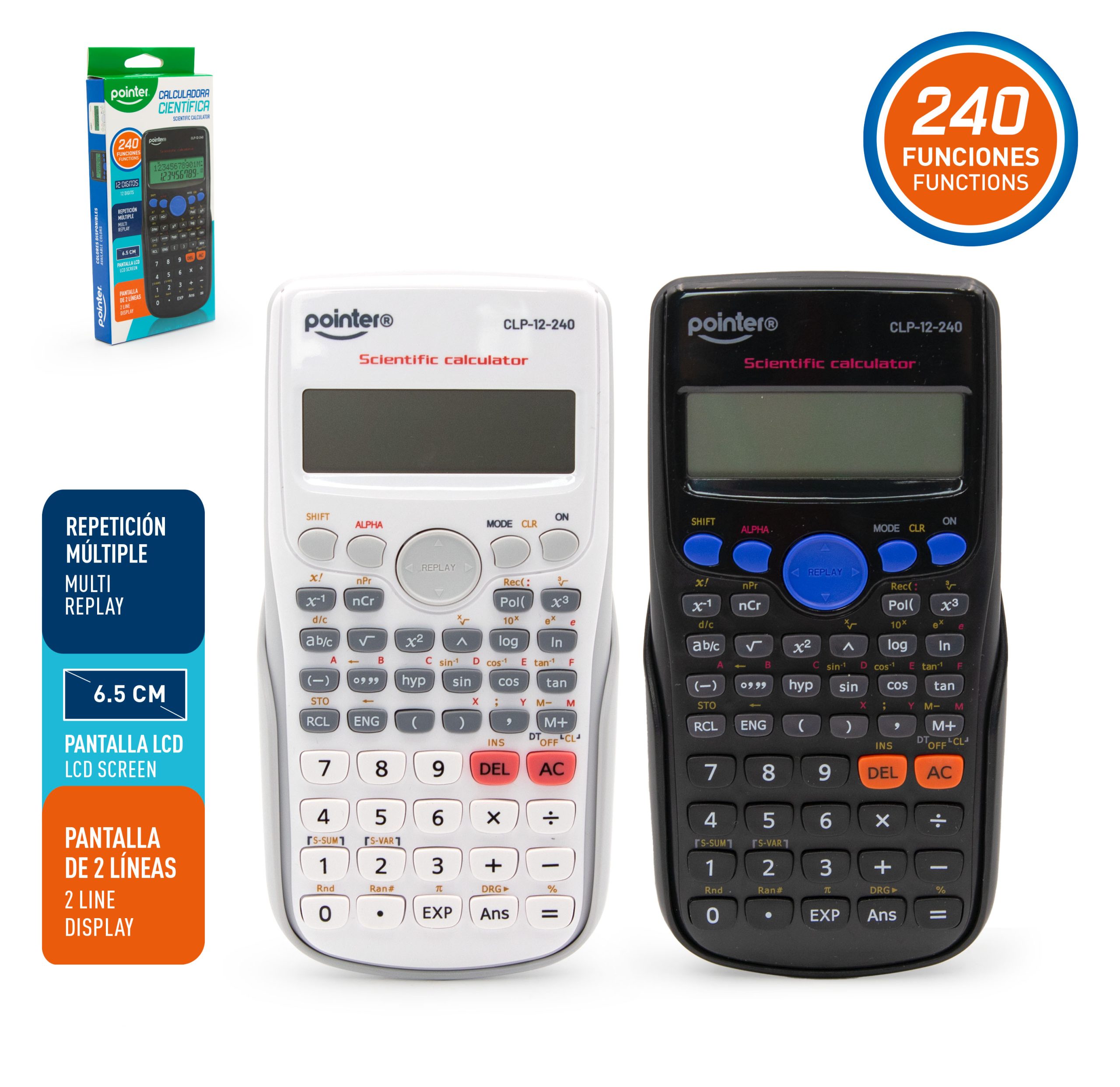 Calculadora Científica 240 Funciones – Scientific Calculator Pointer