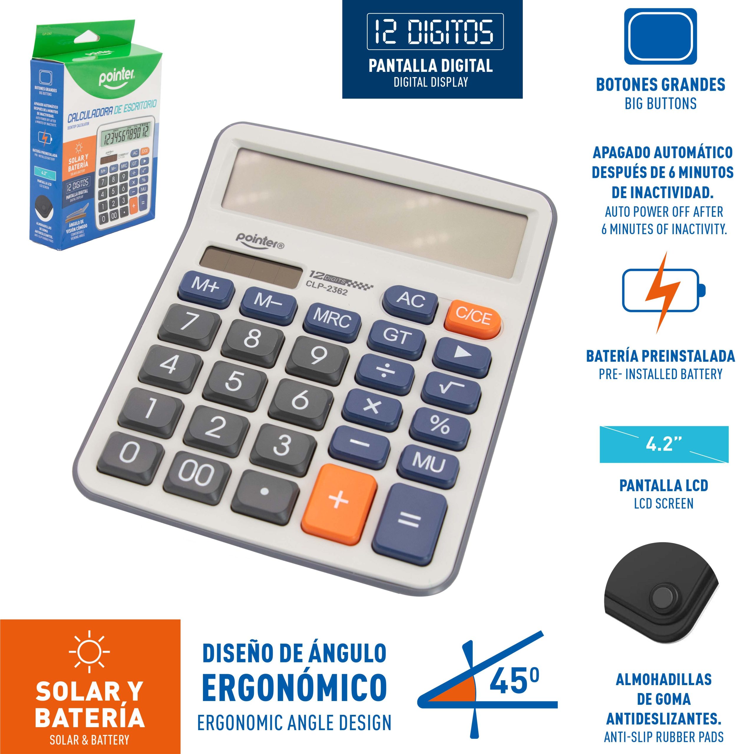 Calculadora de Escritorio 12 Dígitos – Desktop Calculator Pointer