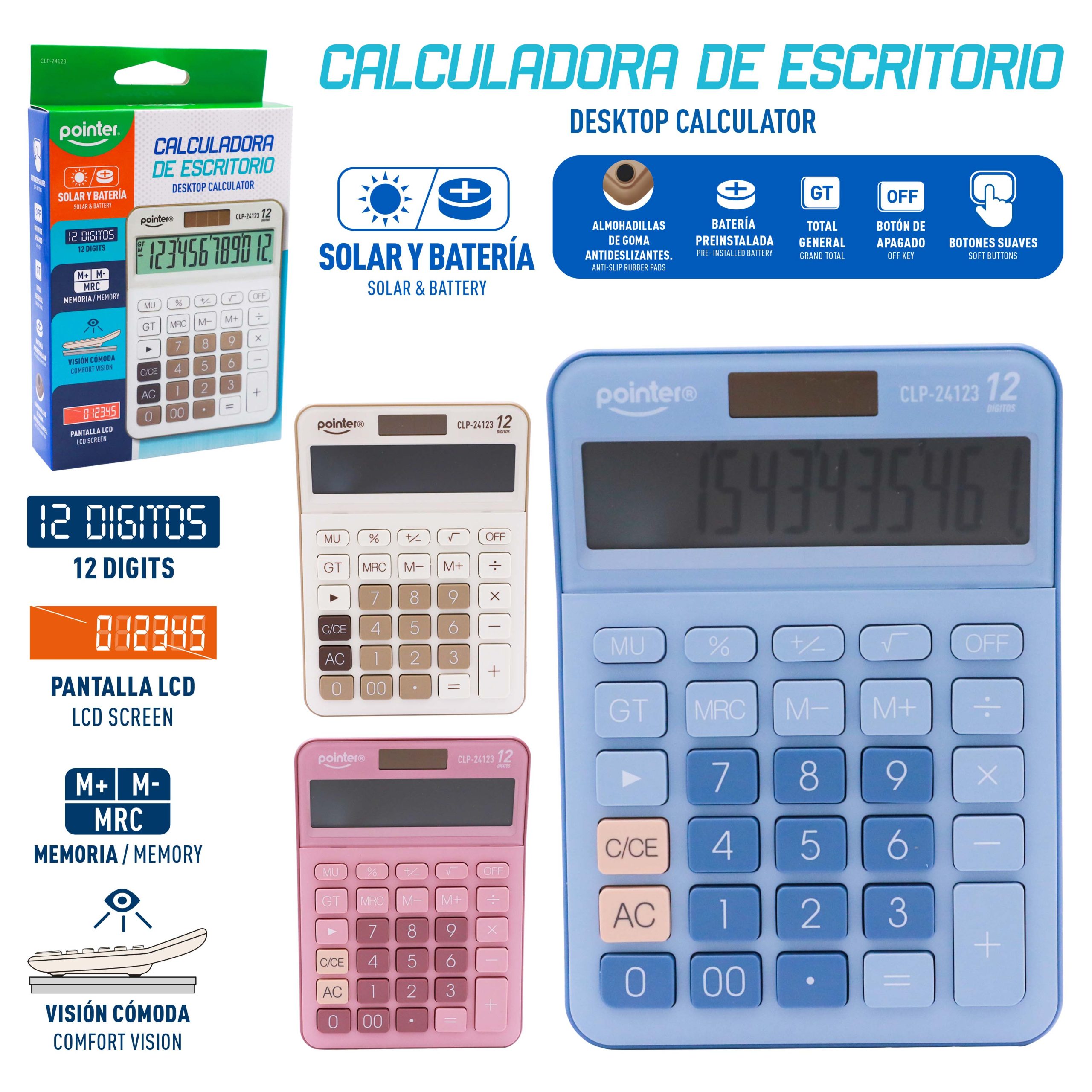 Calculadora de Escritorio 12 Dígitos – Desktop Calculator Pointer
