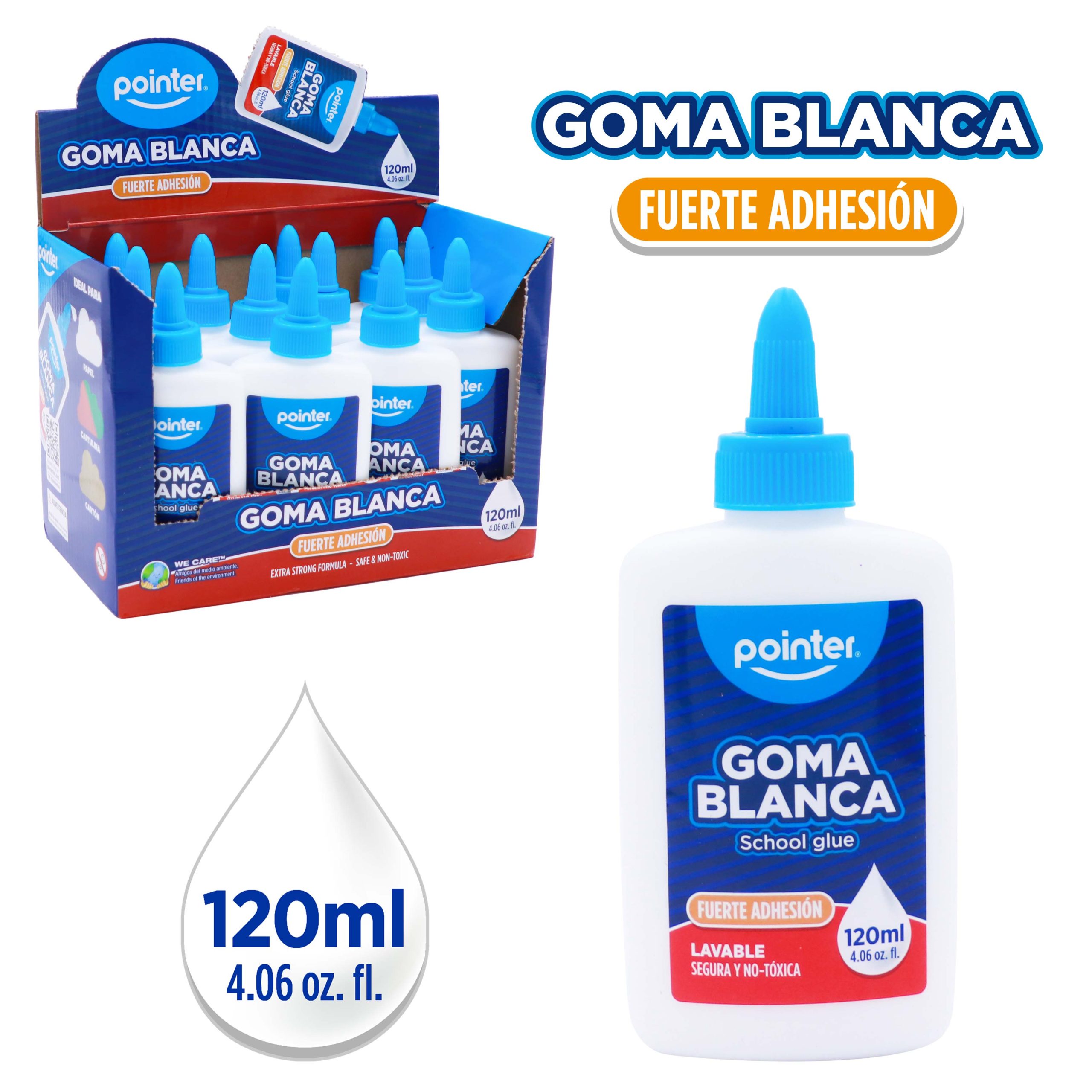 Goma Blanca Escolar Pointer – School Glue 120ml