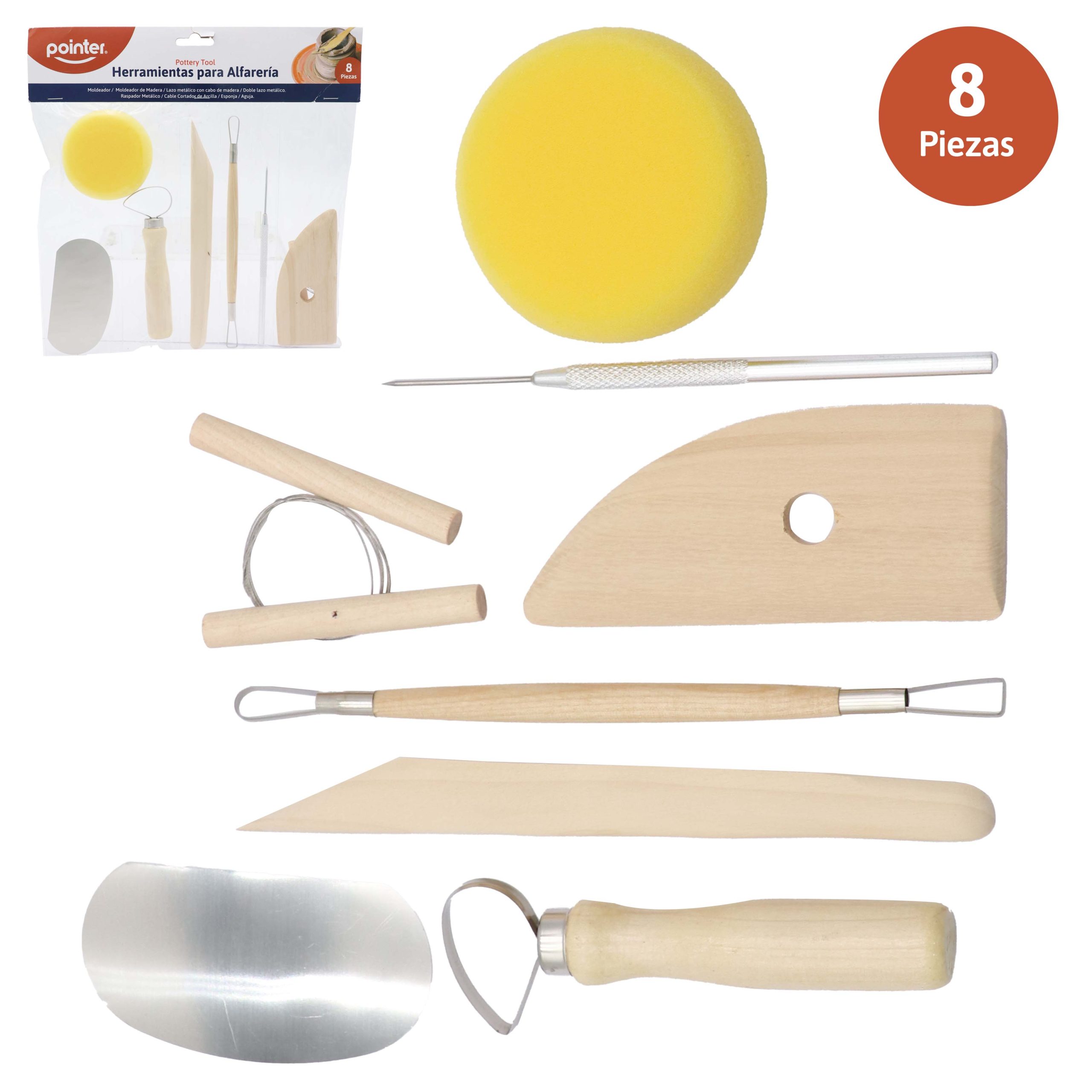 Herramientas para Alfarería y Modelado – Set de 8 Piezas