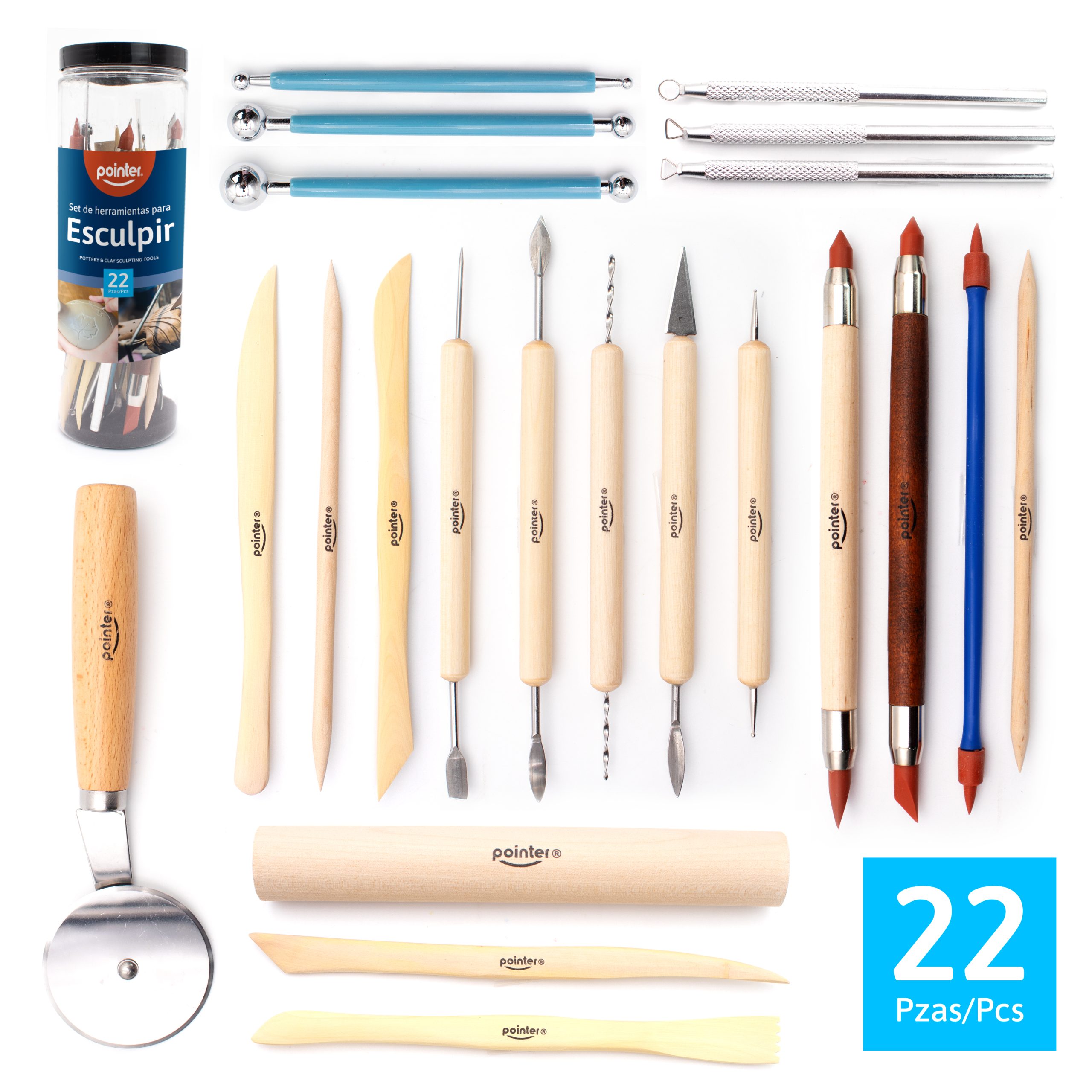 Set de Herramientas Pointer para Esculpir – 22 Piezas