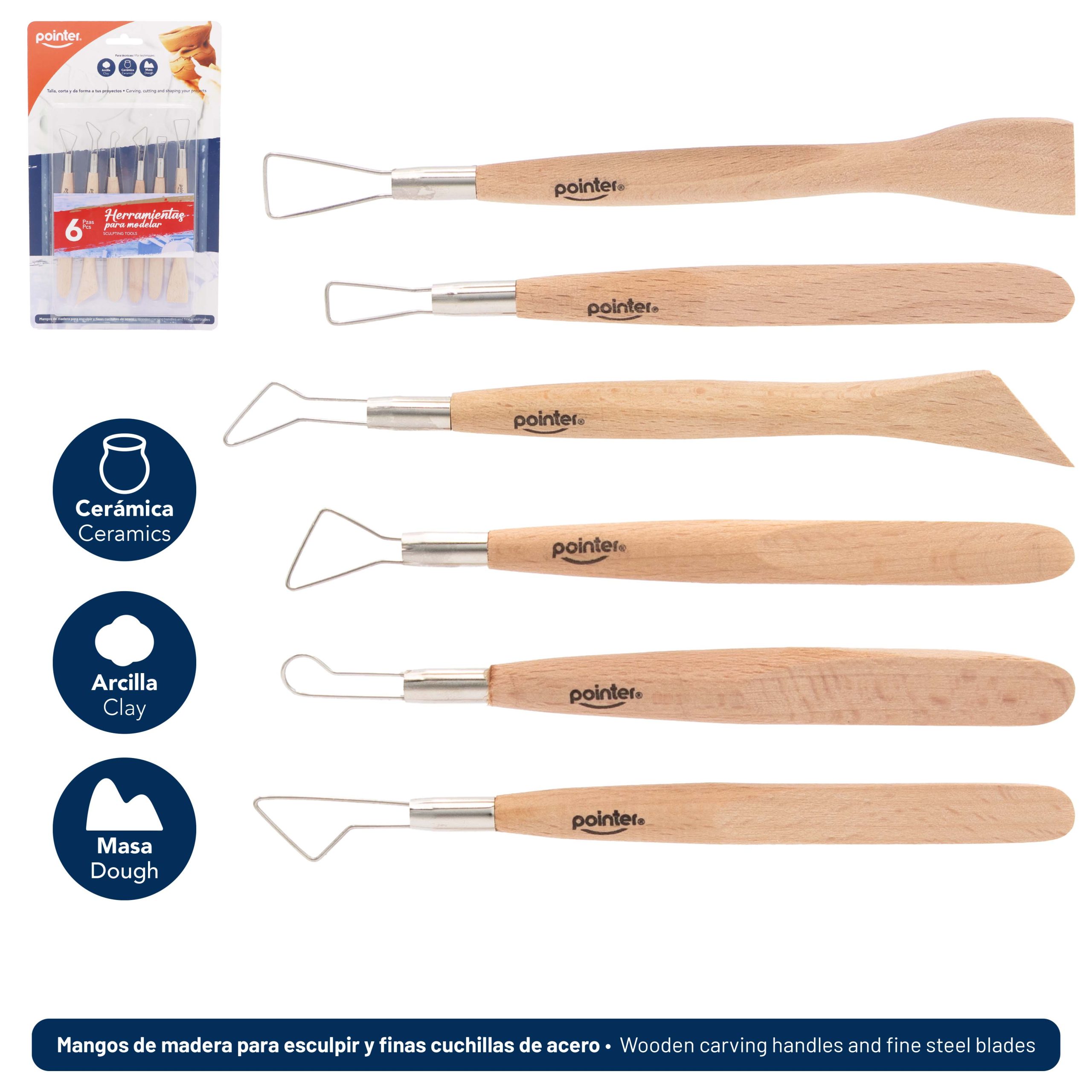 Set de Herramientas Pointer para Modelar – 6 Piezas