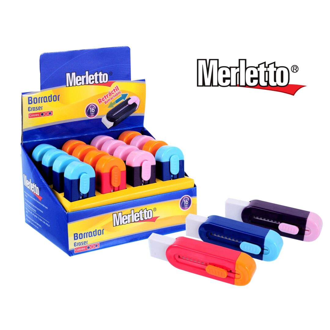 Borrador Retráctil Merletto – Colores Surtidos