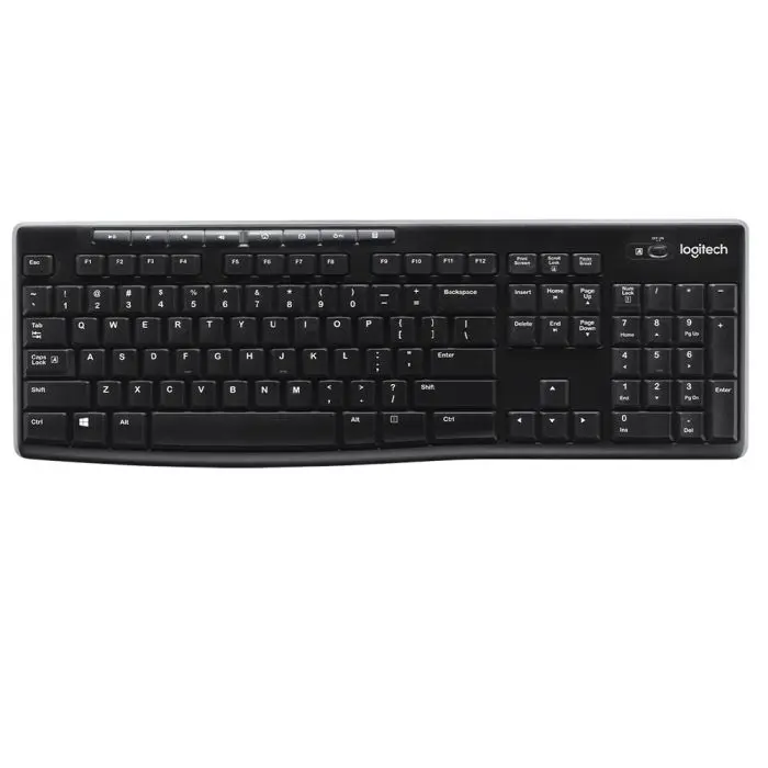 Teclado Alámbrico Logitech de Tamaño Completo – Teclas Silenciosas – Conexión USB