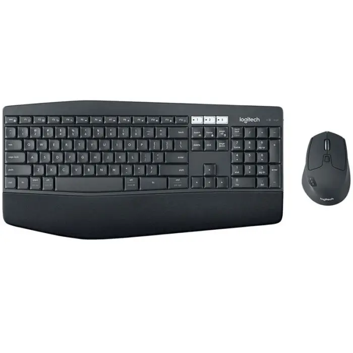 Combo de Teclado y Mouse Inalámbricos Logitech – Diseño Ergonómico – Teclas Silenciosas – Receptor USB