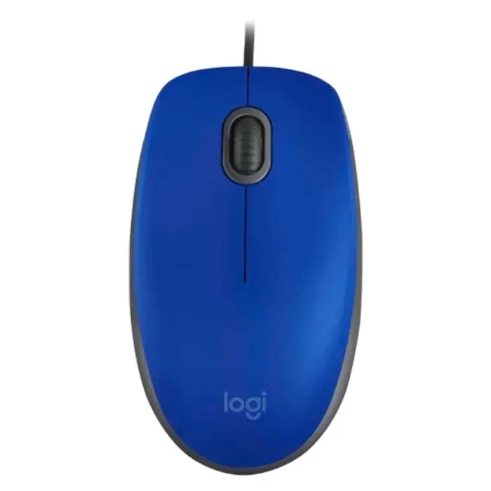 Mouse Alámbrico Logitech M110 Silent – Silencioso – Azul