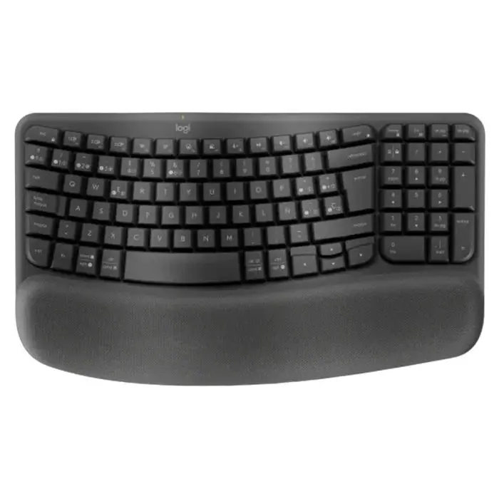 Teclado Ergonómico Inalámbrico Logitech Wave Keys – QWERTY Español – Con Reposamuñecas Integrado