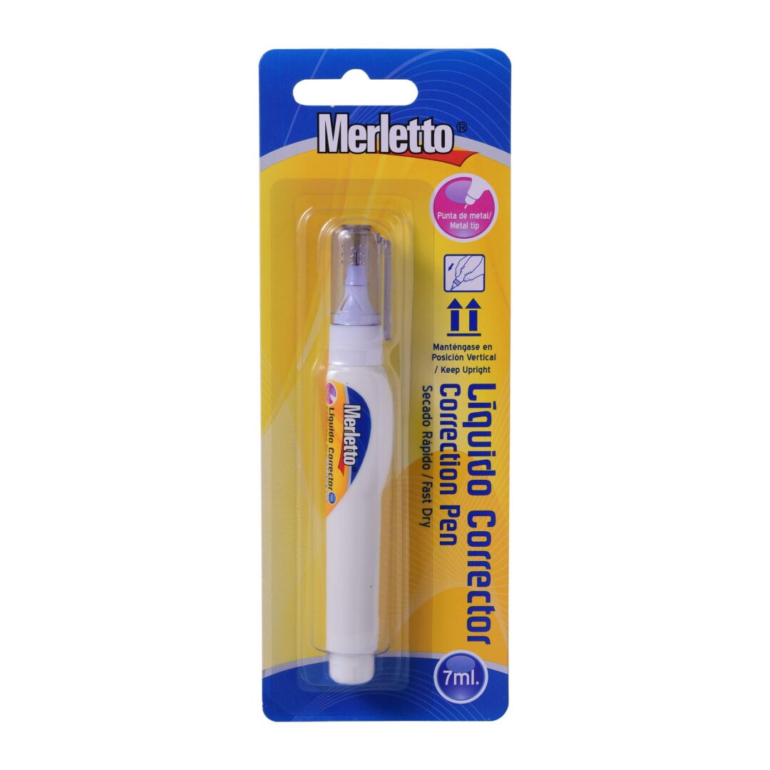 Líquido Corrector Merletto – Punta de Metal – 7ml