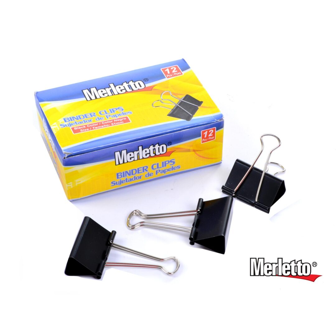 Sujetador de Papeles Merletto – 51 mm – Caja x 12 Unidades
