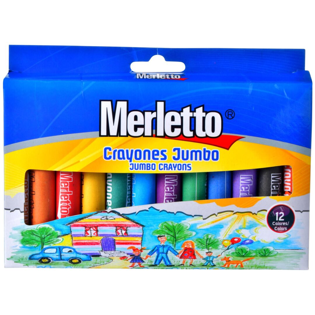 Crayones Jumbo Merletto – 12 Colores