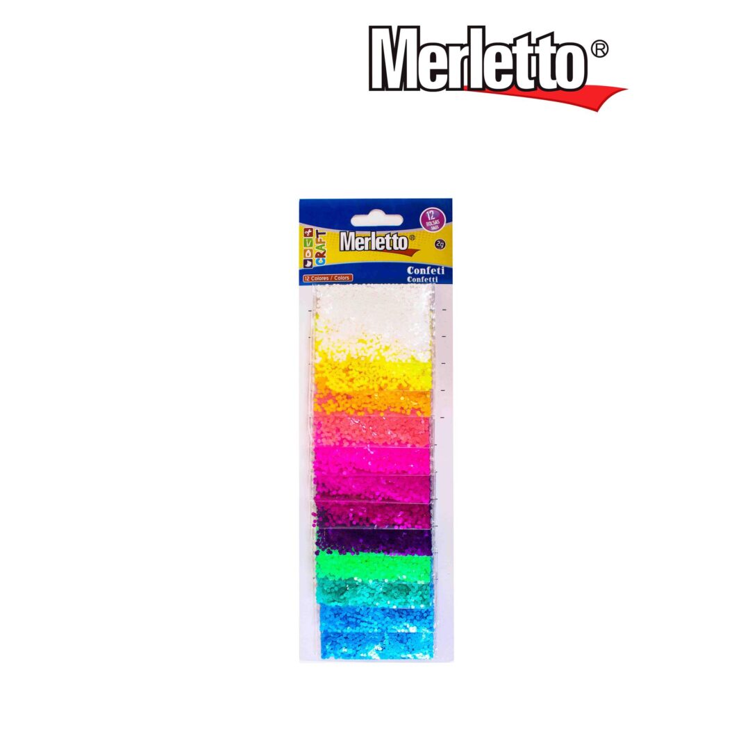 Confeti Decorativo Merletto – 12 Colores – 2g – Set Multicolor para Manualidades
