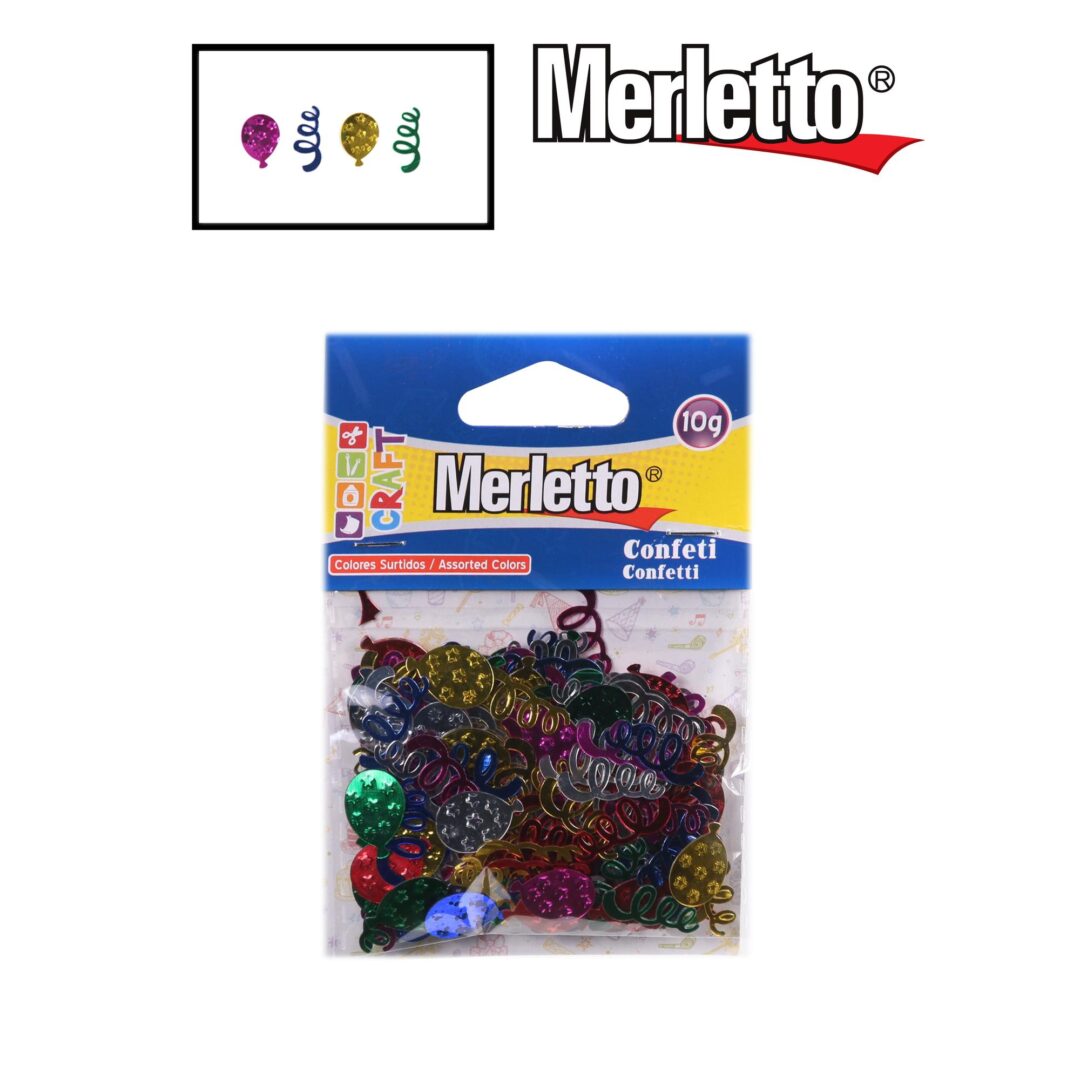 Confeti Decorativo Merletto – Figuras Surtidas – 10g – Colores Metálicos